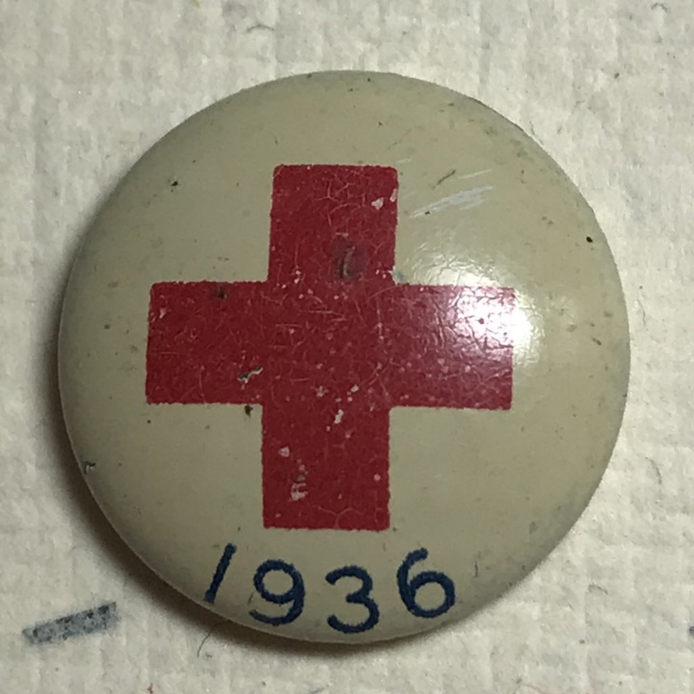 Vintage 1936 Red Cross Pin